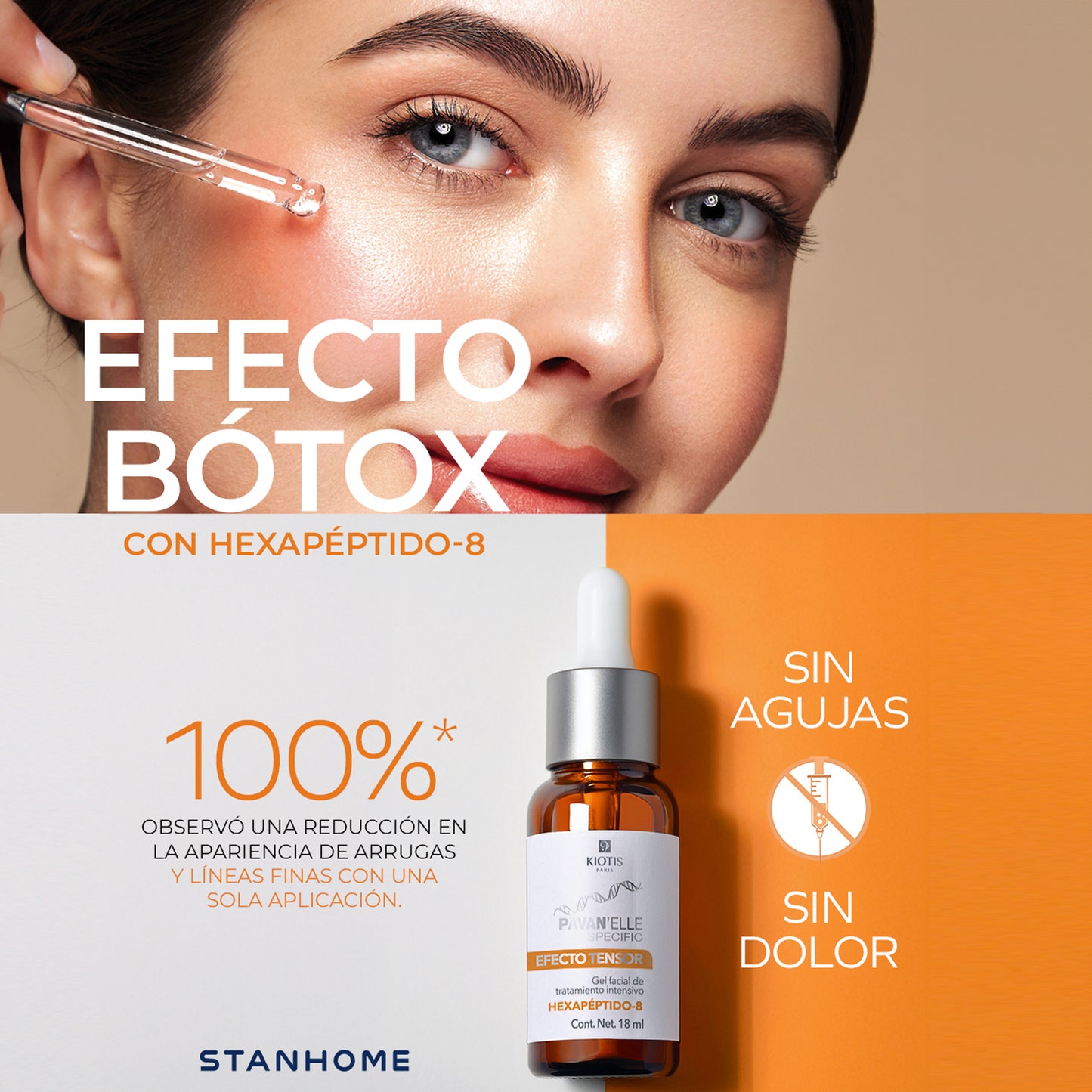 Gel Facial de Tratamiento Intensivo Hexapéptido-8 18 ML | Efecto tensor y antiedad inmediato