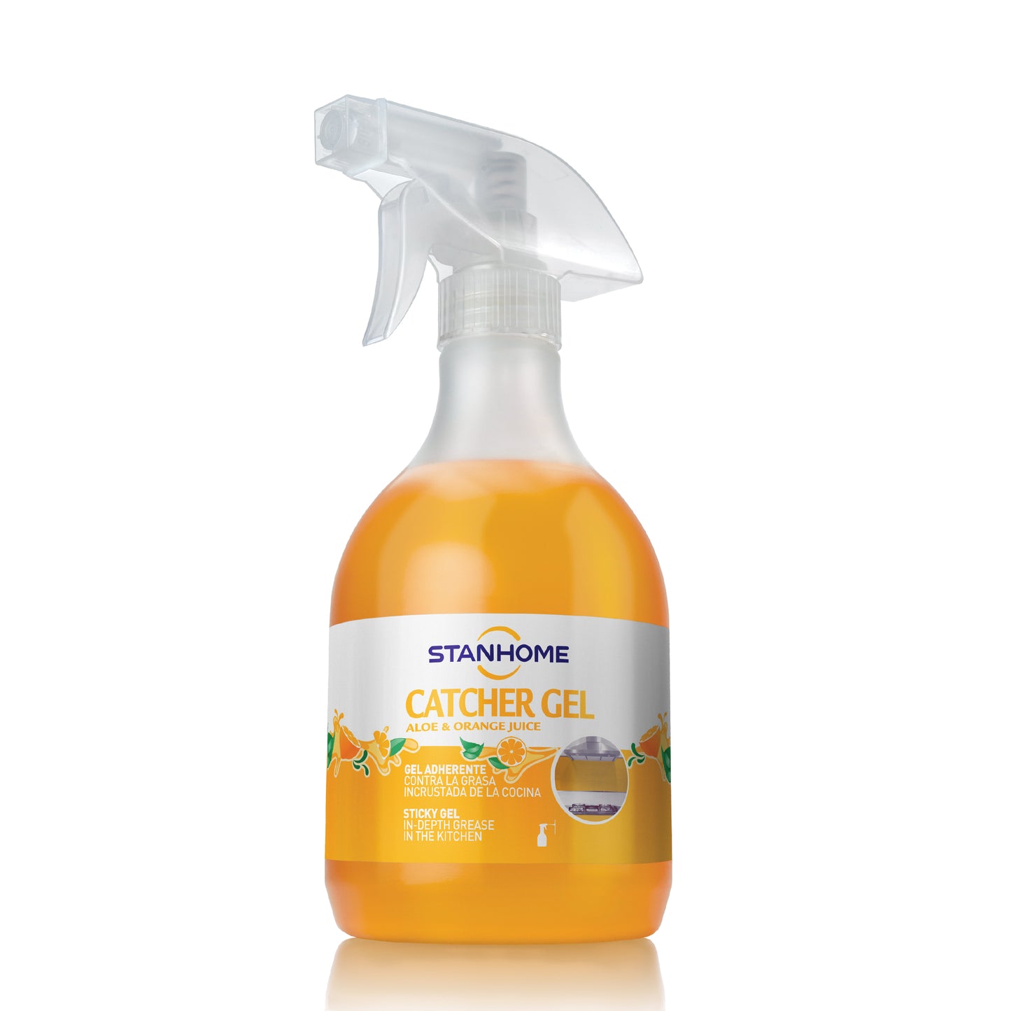 Catcher Gel Aloe & Orange Juice 500 ML | Gel Antibacterial Quitagrasa