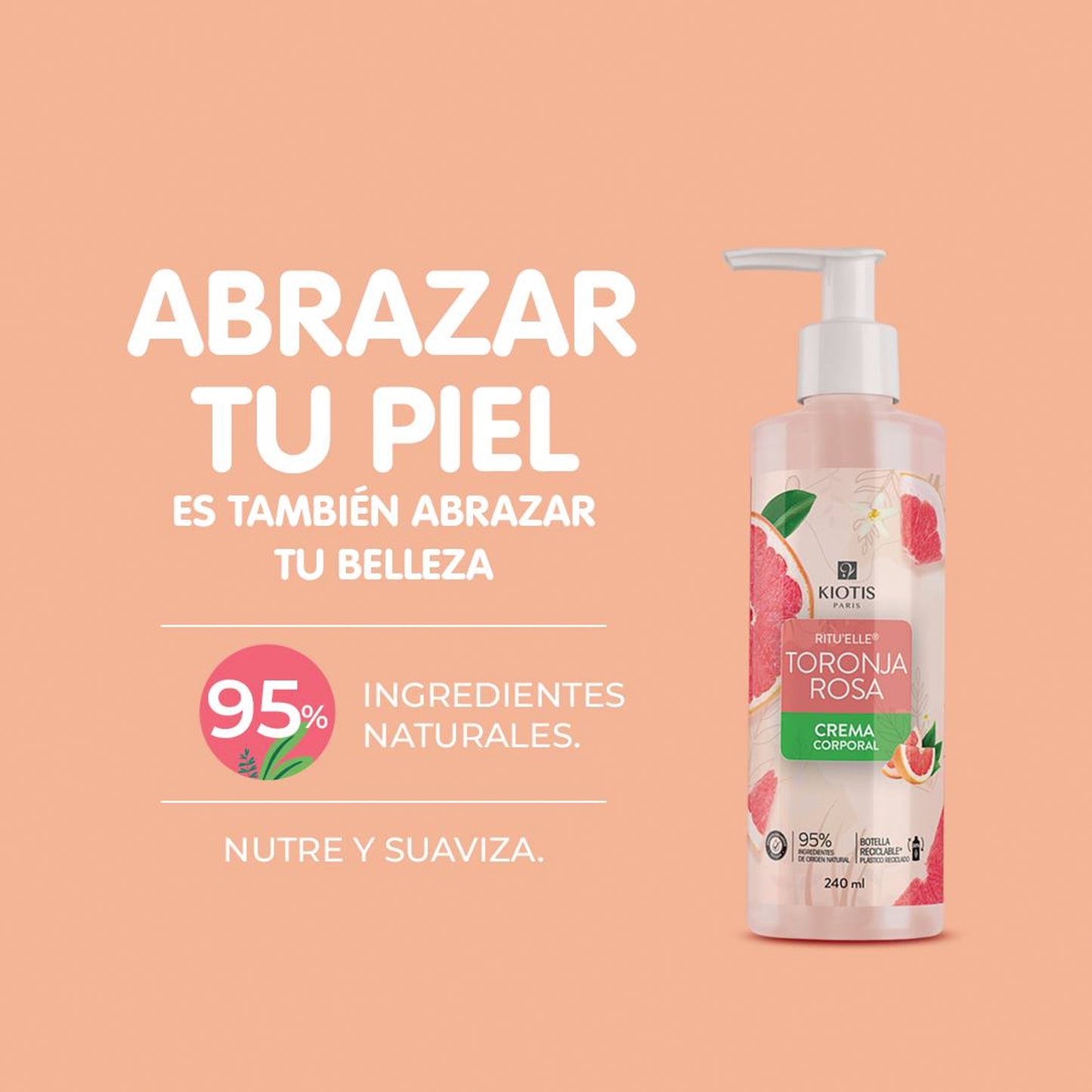 Crema Corporal Toronja Rosa 240 ML | Hidratación profunda para piel seca