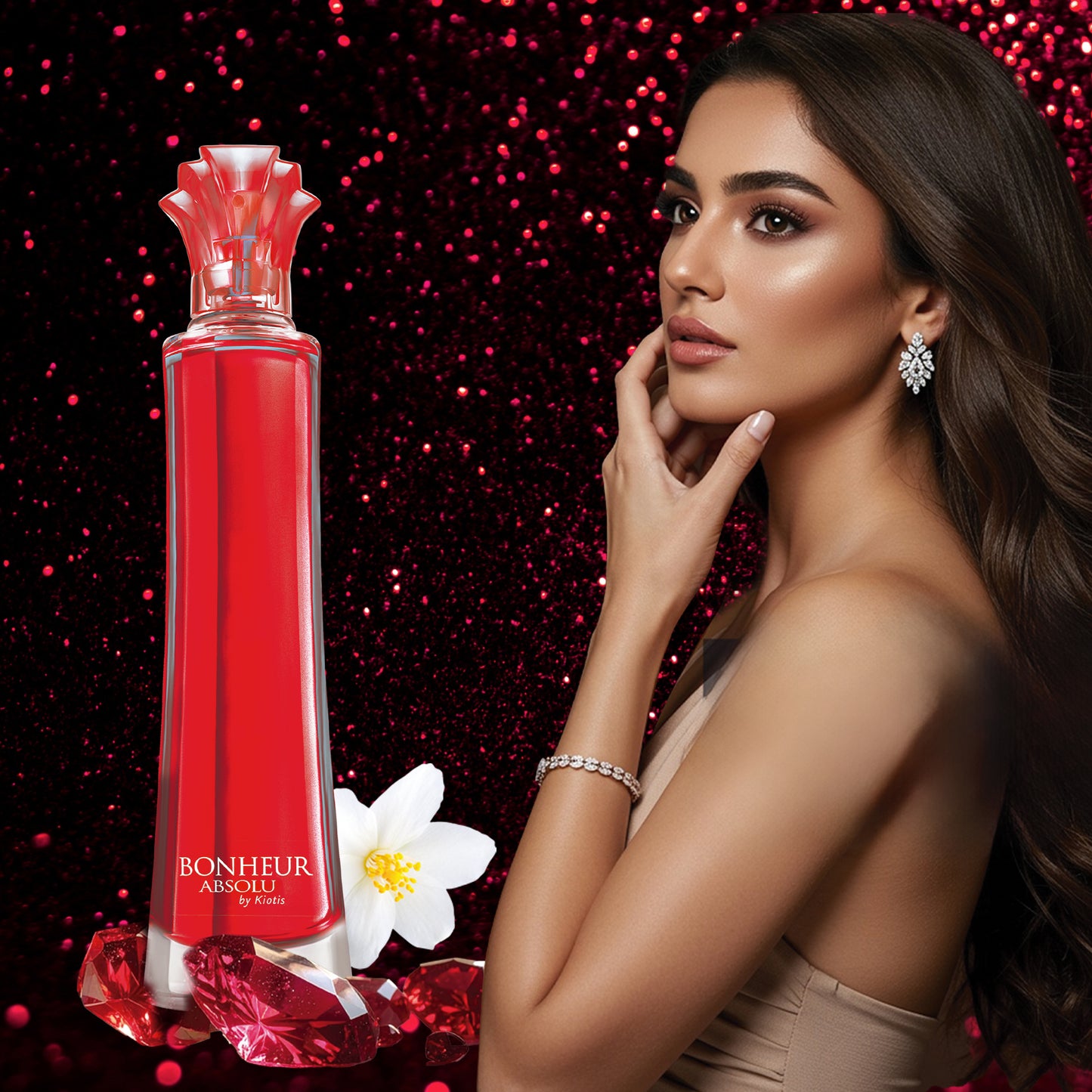 Bonheur Absolu Ruby by Kiotis Eau de Parfum 60 ML | Fragancia floral frutal para dama