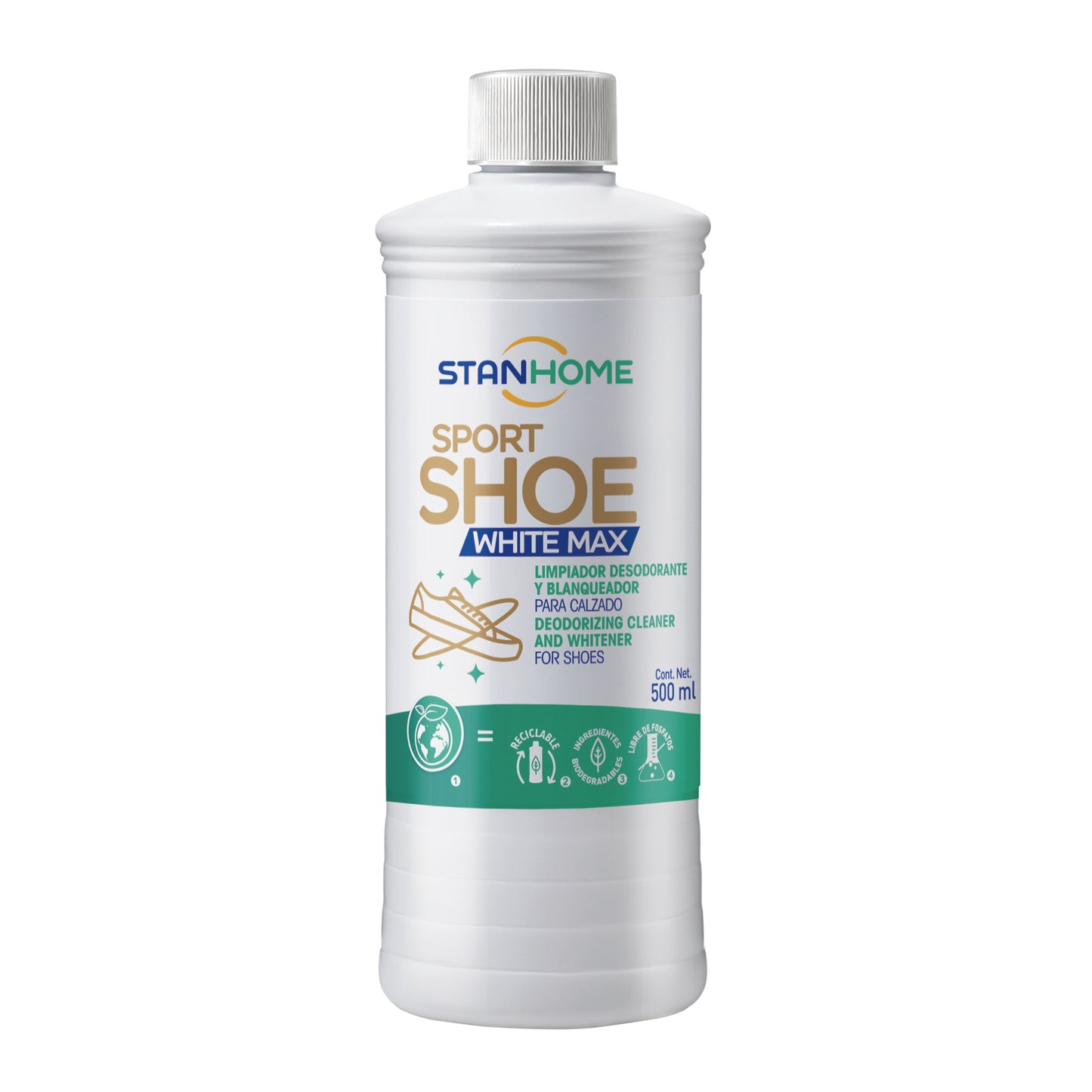 Sport Shoe White Max 500 ML | Limpiador desodorante blanqueador para calzado