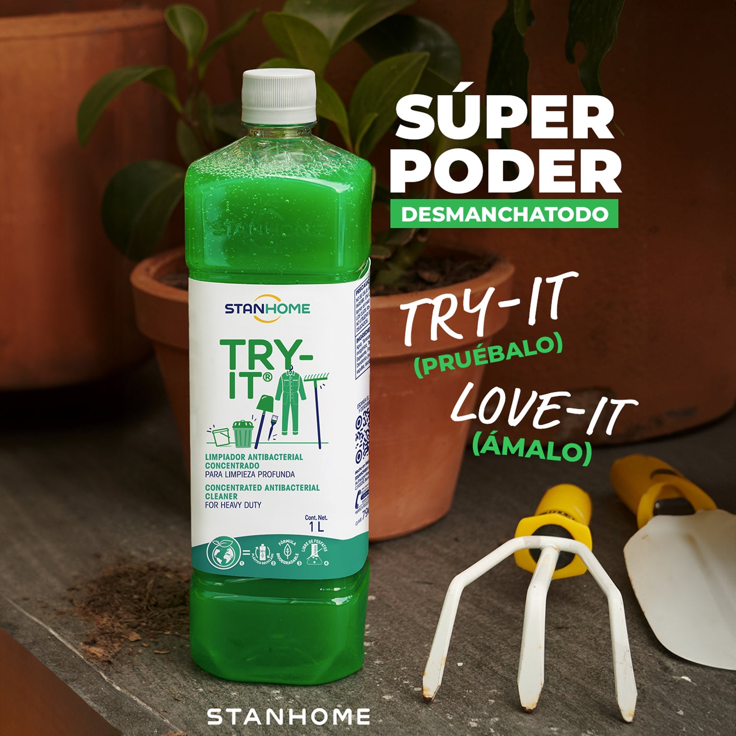 Try-It 1L | Limpiador Antibacterial Concentrado