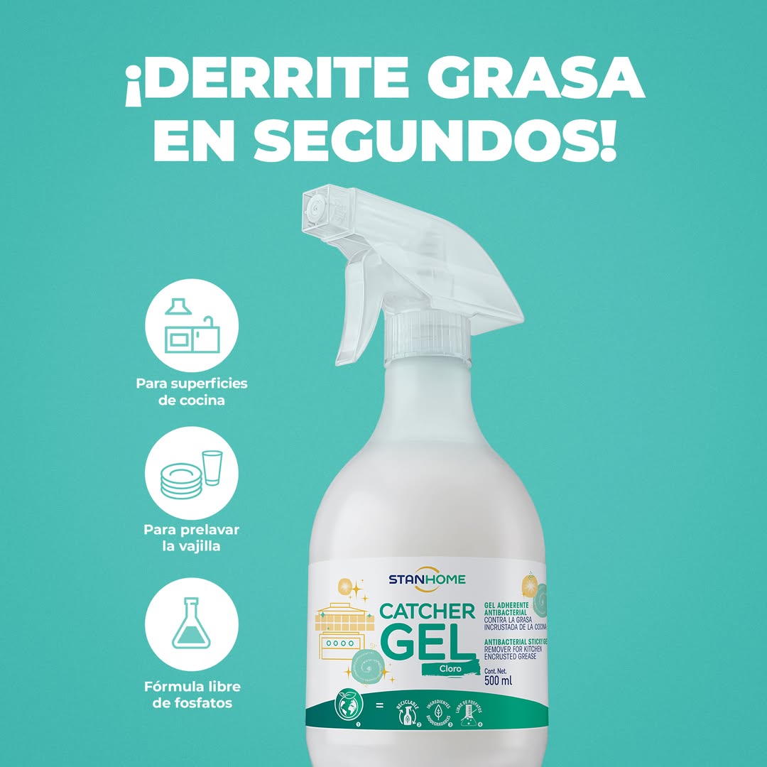 Catcher Gel 500 ML | Gel quitagrasa antibacterial