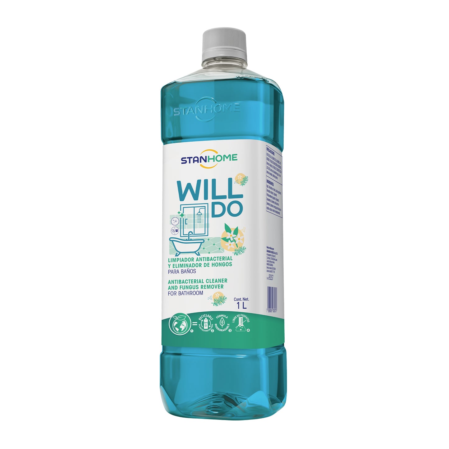 Will Do 1 L | Limpiador Antibacterial Quita Hongos para Baños
