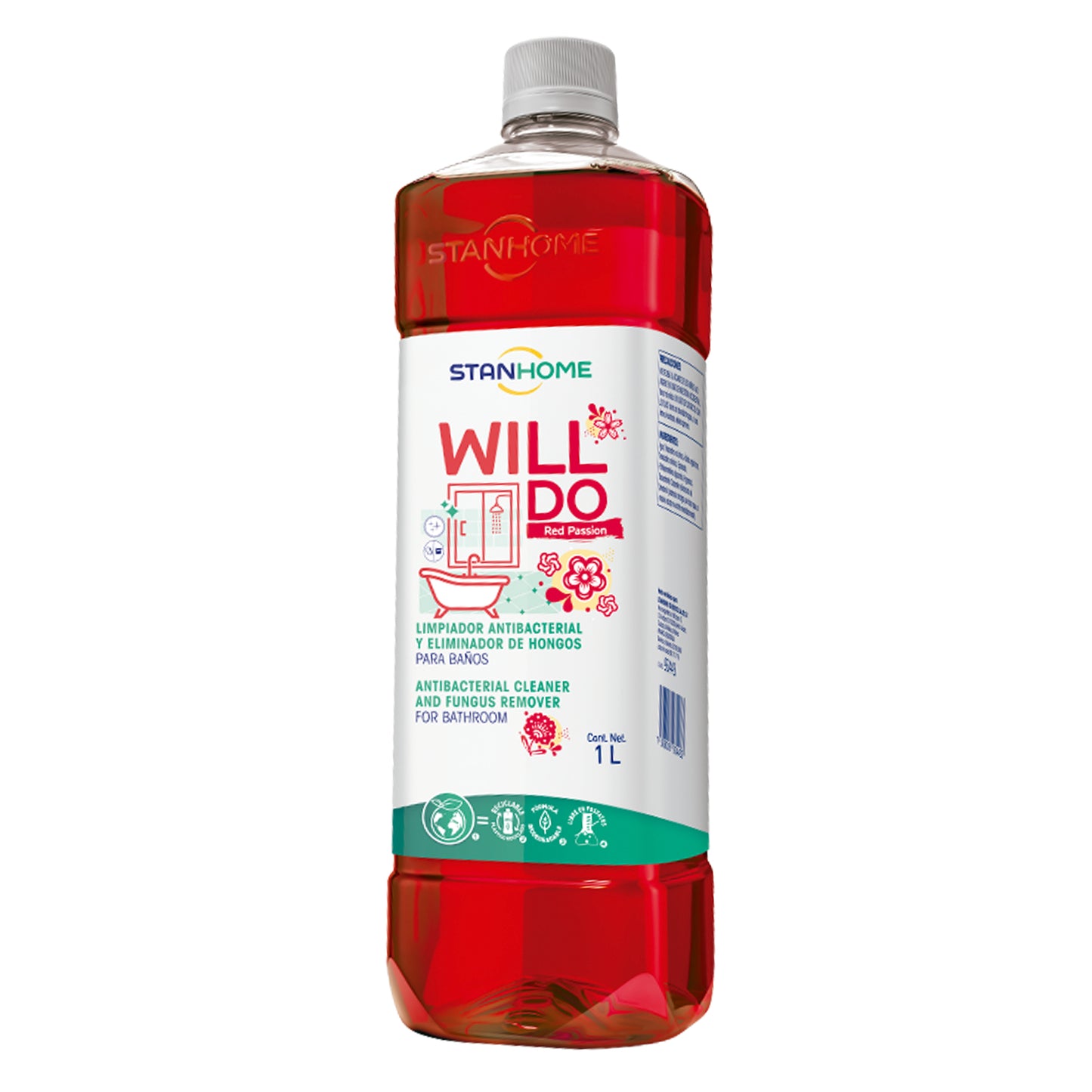 Will Do 1 L | Limpiador Antibacterial Quita Hongos para Baños