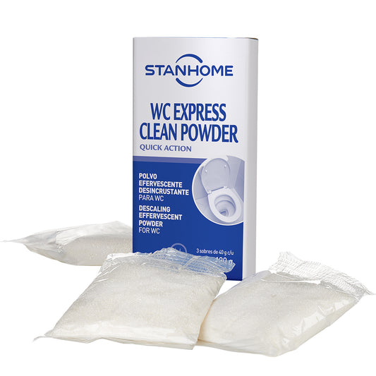 WC Express Clean Powder 120 G | Polvo efervescente desincrustante para inodoro