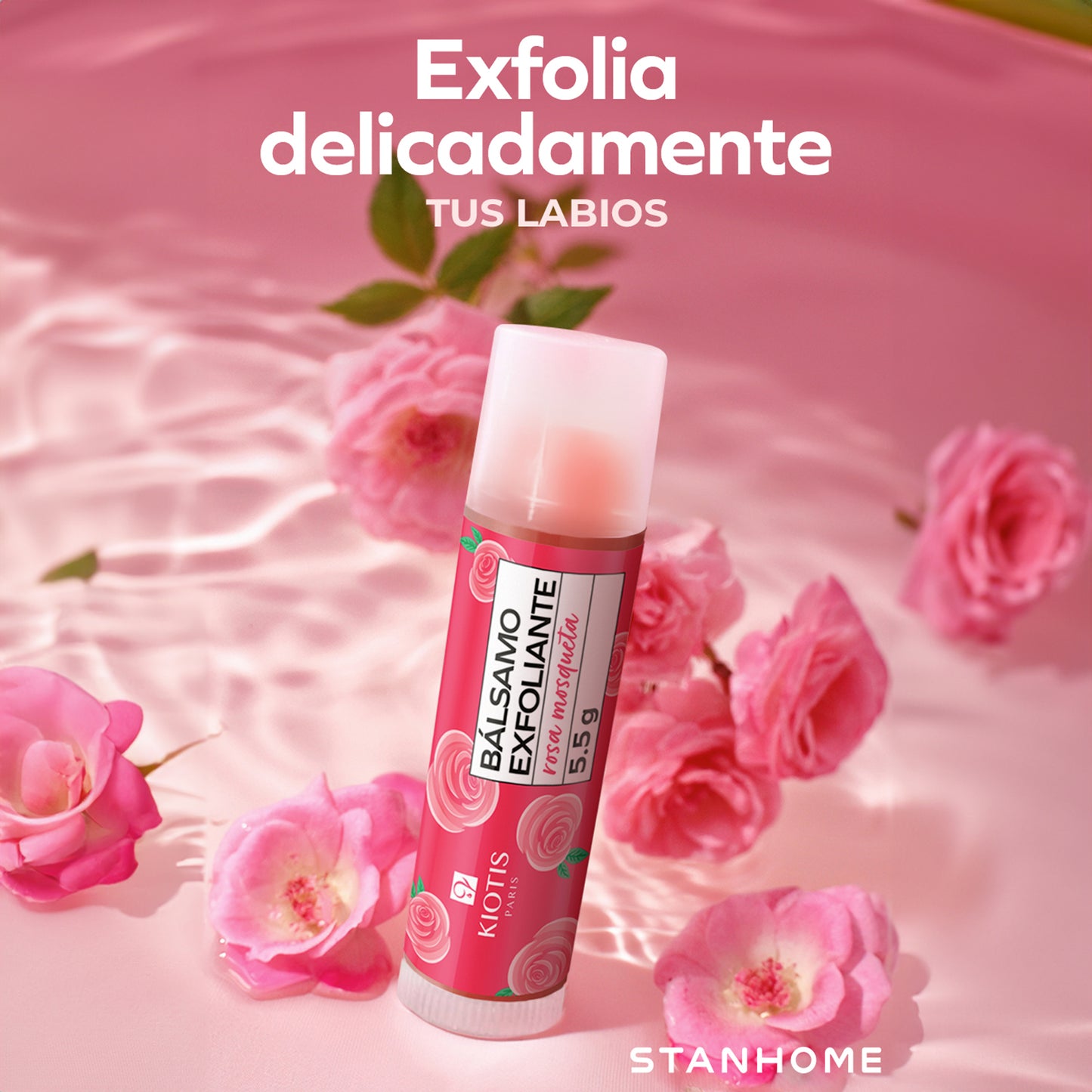 Bálsamo Exfoliante de Labios Rosa Mosqueta | Labios suaves, hidratados y renovados