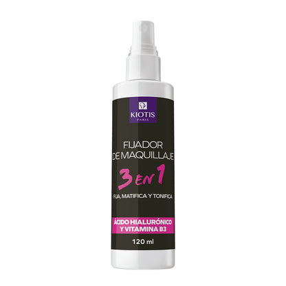 Fijador de Maquillaje 3 en 1 - 120 ML | Fija, matifica e hidrata tu piel