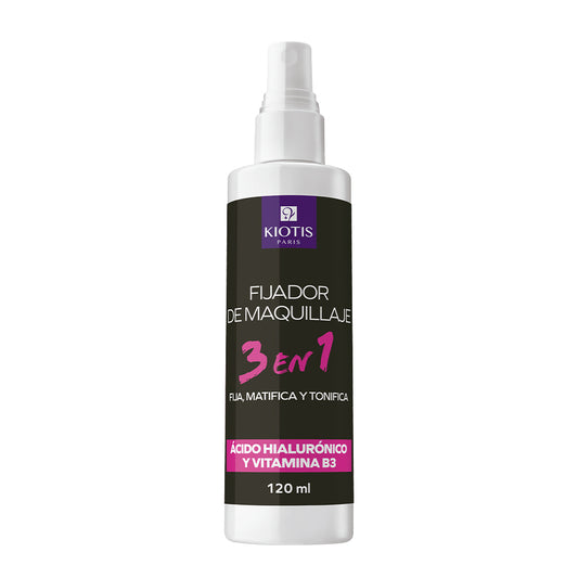 Fijador de Maquillaje 3 en 1 - 120 ML | Fija, matifica e hidrata tu piel