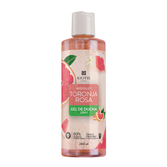 Gel de Ducha 2 en 1 Toronja Rosa 240 ML | Limpieza e hidratación para piel y cabello