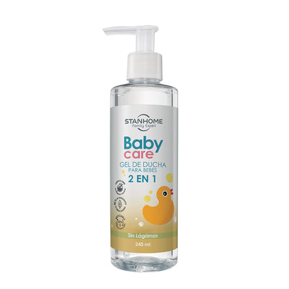 Gel de Ducha para Bebés 2 en 1 de 240 ML | Limpieza suave para piel y cabello