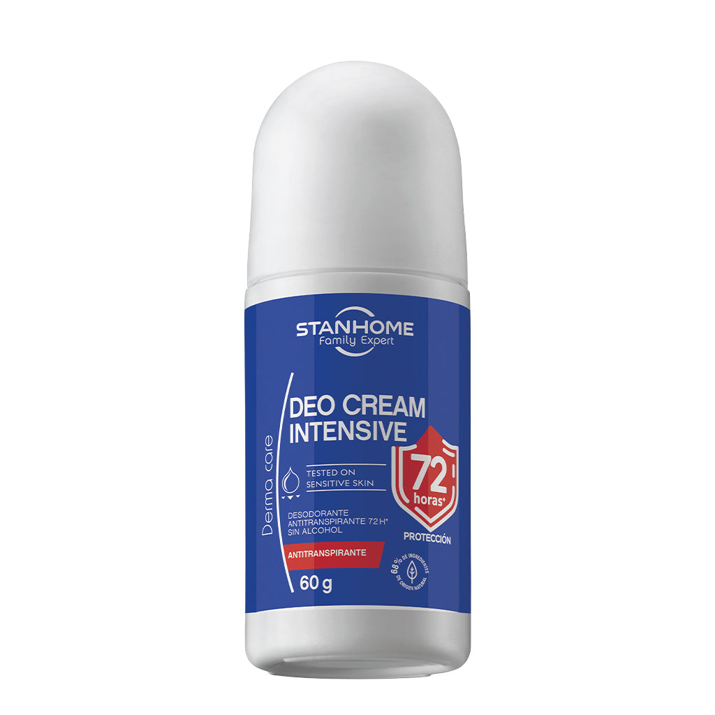 Deo Cream Intensive 60 G | Desodorante antitranspirante sin alcohol con protección de 72 horas