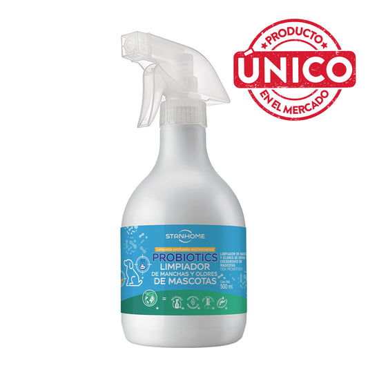 Probiotics Limpiador de Manchas y Olores de Mascotas 500 ML | Limpieza profunda y control de olores