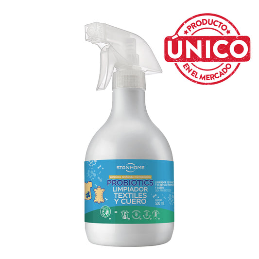 Probiotics Limpiador para Textiles y Cuero 500 ML | Limpieza profunda sin dañar los colores