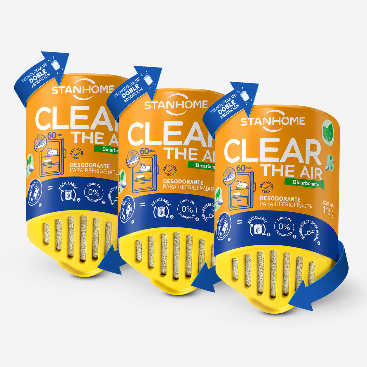 Pack Clear The Air Bicarbonato Stanhome | 3 piezas