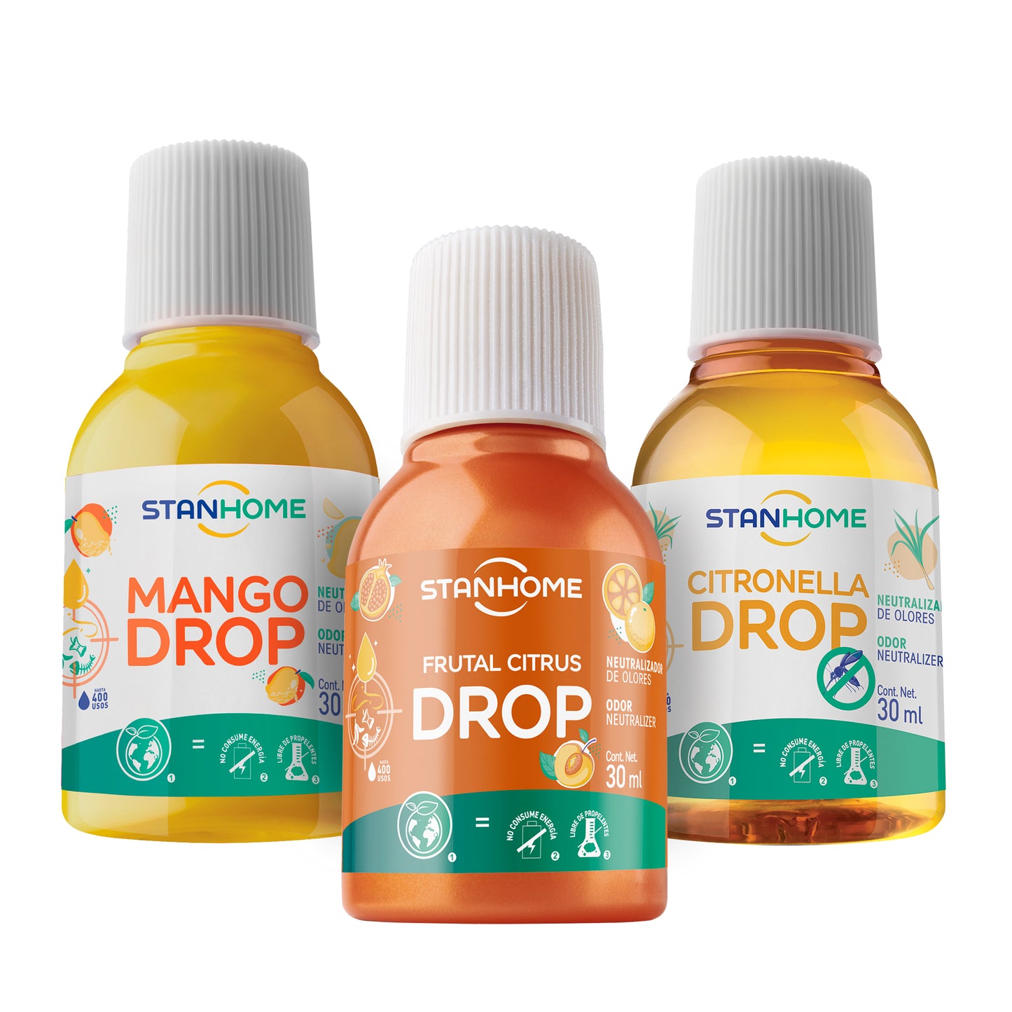 StanPack Mango & Citrus Fresh 3 Piezas · Drops Neutralizadores de Olores