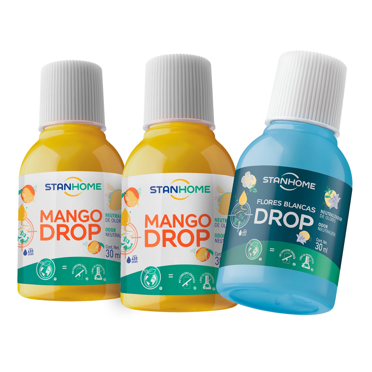 StanPack Mango Floral 3 Piezas · Drops Neutralizadores de Olores
