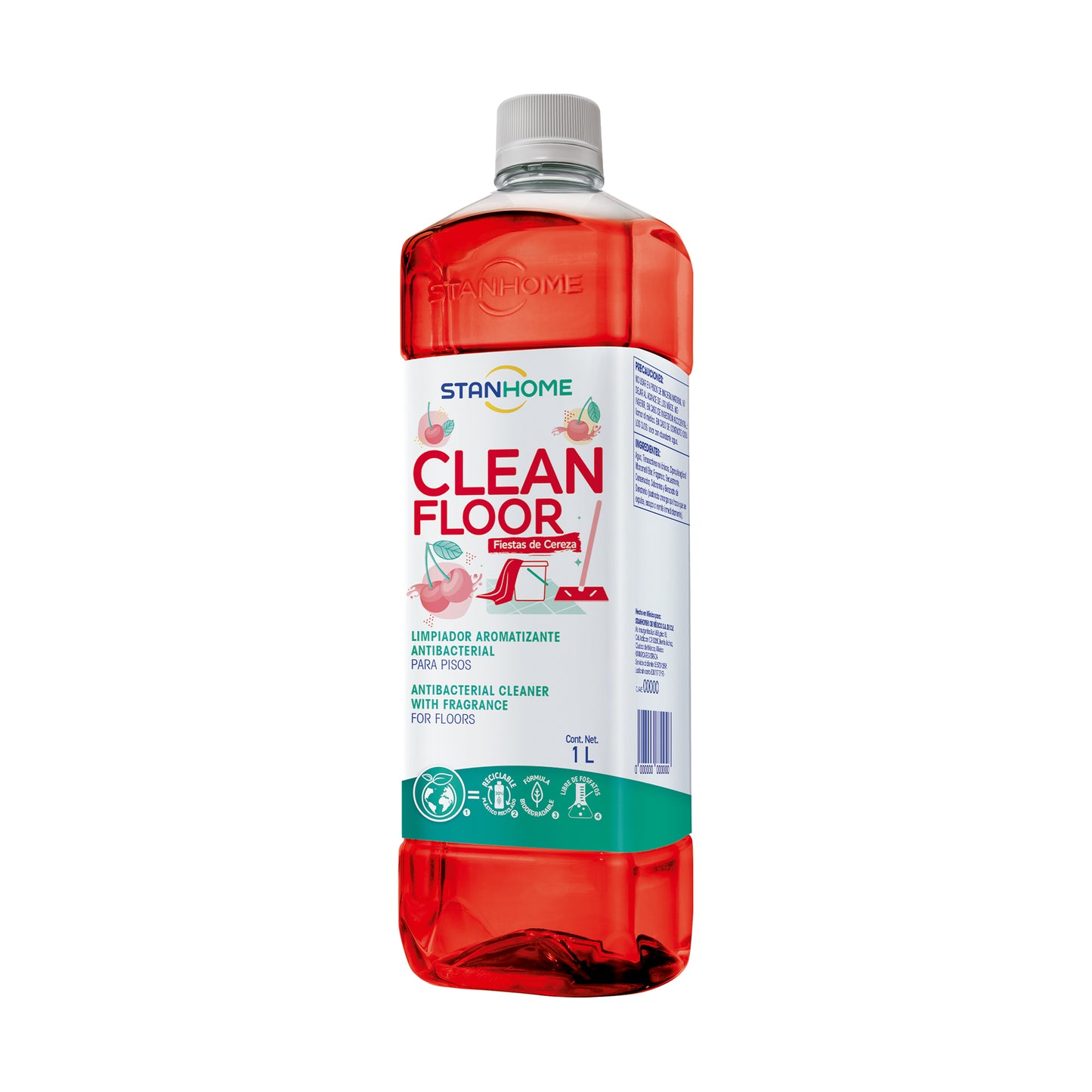 tanhome Clean Floor 1L Limpiador para Pisos Antibacterial Aromatizante