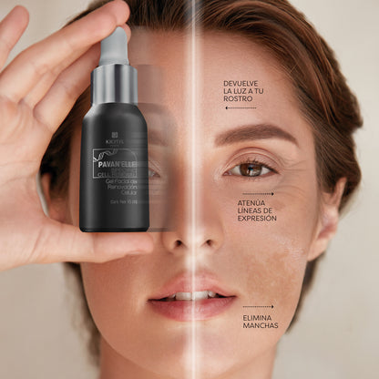 mujer usando Gel Facial Cell Renewal Pavan'Elle Specific 16 ML | Gel facial de renovación celular