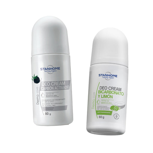 StanPack Deo Cream Duo 2 Piezas · Carbón Activado + Bicarbonato & Limón