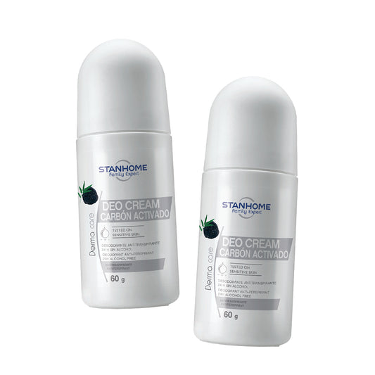StanPack Deo Cream Duo 2 Piezas · Protección 24H con Carbón Activado