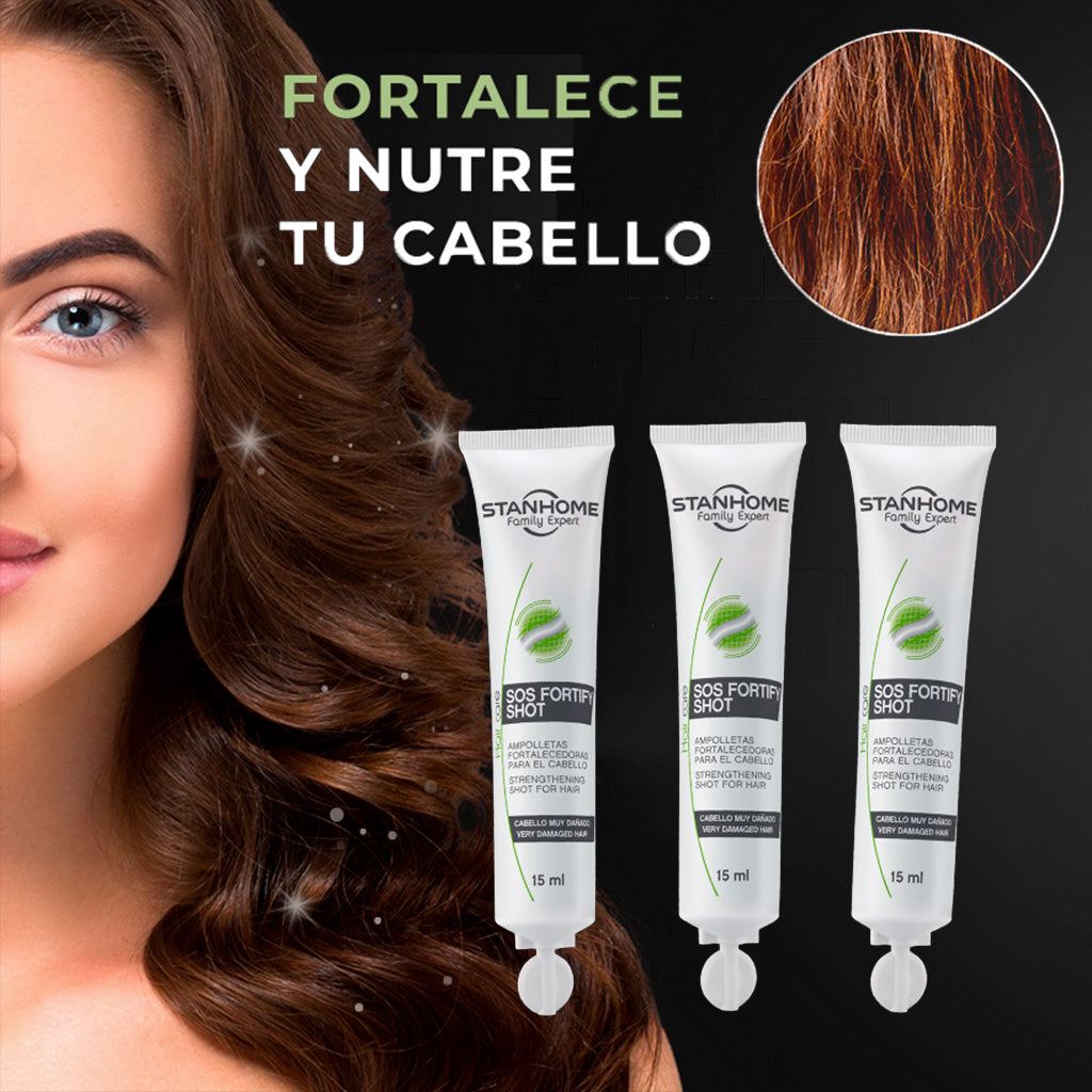SOS Fortify Shot  15 ML 3 PZAS| Ampolletas fortalecedoras para el cabello