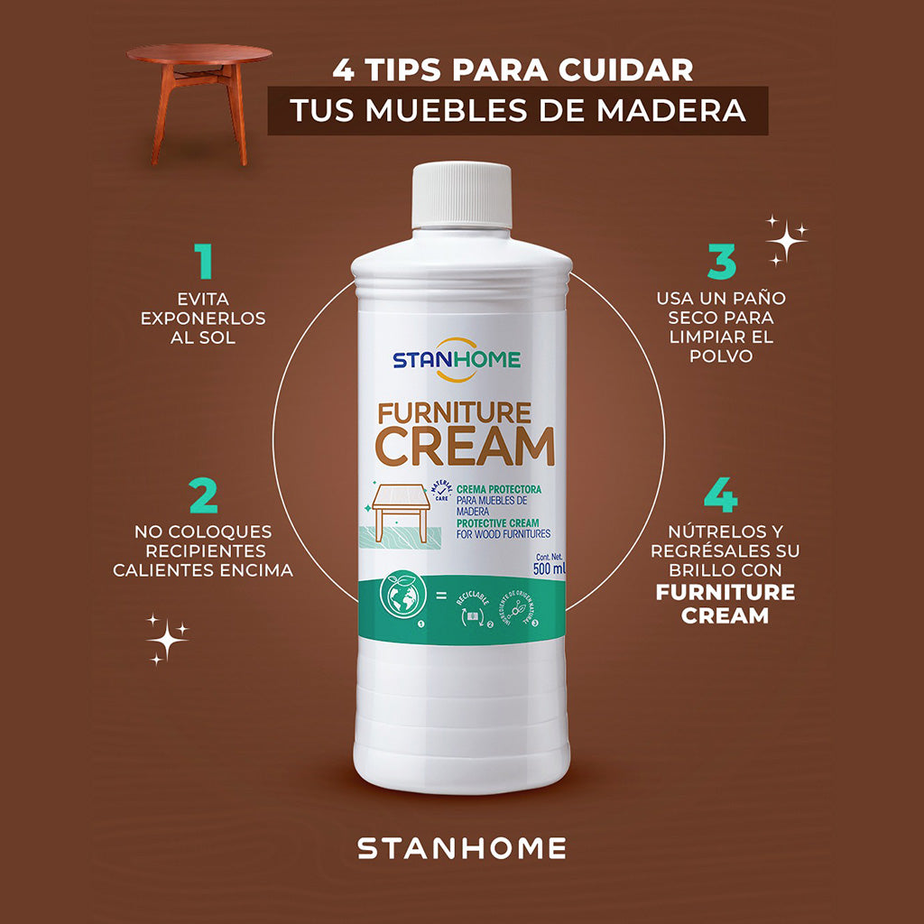 Furniture Cream 500 ML | Crema protectora para muebles de madera