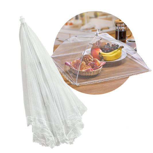 Mosquitero para Comida Blanco Plegable
